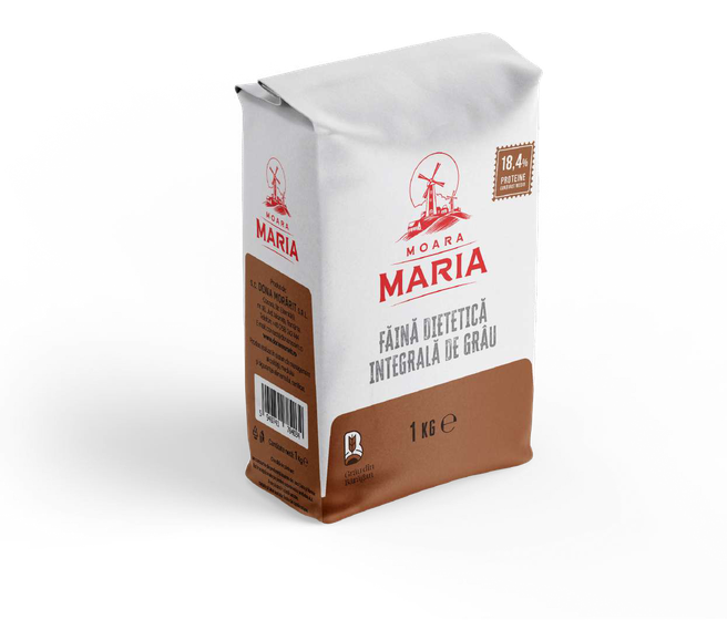 Faina dietetica integrala de grau, ambalaj 1 kg